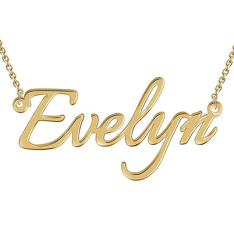 Cadena con nombre "Evelyn" personalizado - GOLD SHIELD